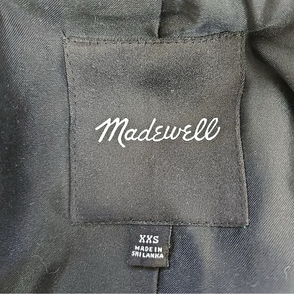 Madewell Eldridge Asymmetric Zip Coat in Black Insuluxe Fabric Women's XXS - Picture 5 of 15